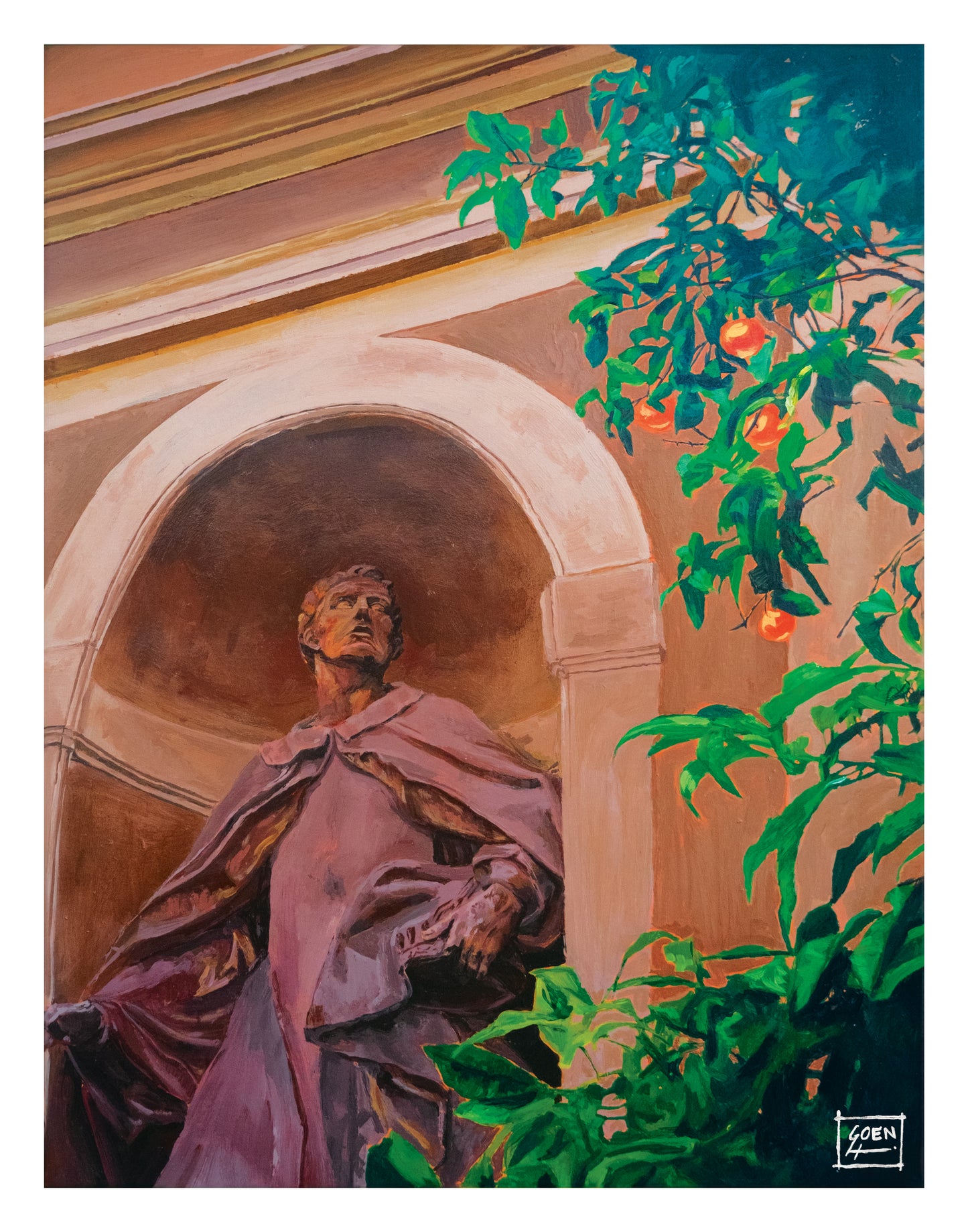 "Beneath The Orange Tree, I Seek Refuge" Print